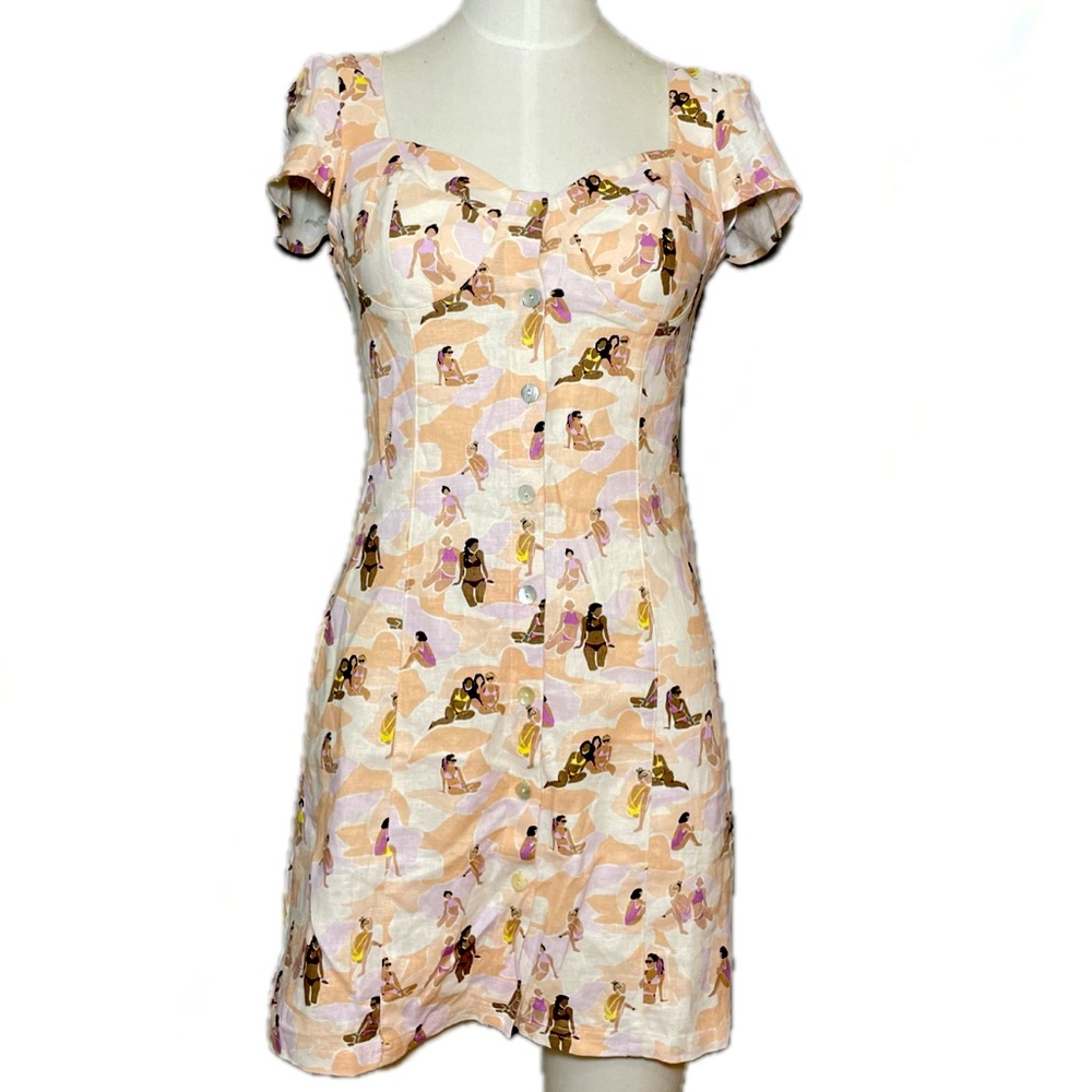 Pink Flutter Sleeve Sweetheart Mini Dress